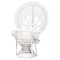Bali & Pari Ediva Modern Bohemian White Natural Rattan Peacock Accent Chair 238-13392-ZORO - alternate 1